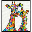 Kreuzstichbild - Colorful Giraffes