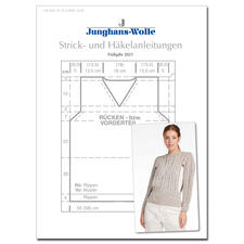 Anleitungsheft WoolDesign Frühjahr/Sommer 2021, Strickdiagramm und Modellbild
