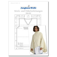 Anleitungsheft WoolDesign für Winter 2022 mit Strickmuster und Bild.