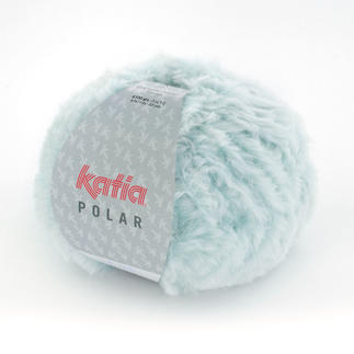 Flauschige Polarwolle von Katia in sanftem Blau.