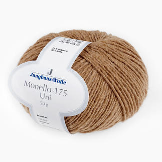Wollknäuel Monello-175 Uni von Junghans-Wolle in Beige