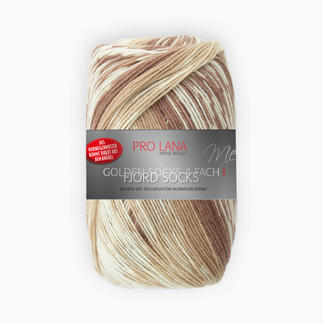 Sockengarn Fjord Socks von Pro Lana in verschiedenen Brauntönen, 100 g.