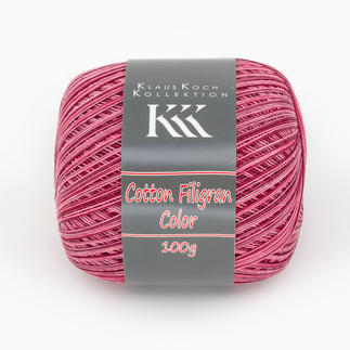 Rosa Baumwolle Cotton Filigran Color von KK in einem 100g Knäuel.