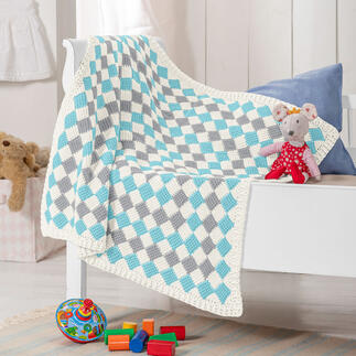 Materialpackung 383/1, Gehäkelte Babydecke, ca. 80 x 80 cm 