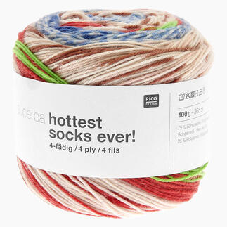 Sockenwolle Superba Hottest Socks Ever! 4-fädig von Rico Design 