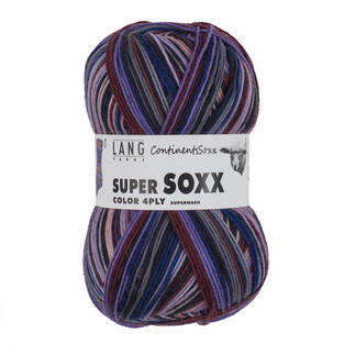 Sockenwolle super soxx Continents Soxx 4-fach von LANG Yarns in lila/pink