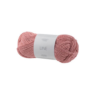 Line von Sandnes Garn, rosa Garn in einer runden Wollkugel