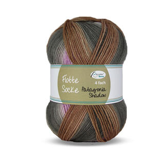 Sockenwolle Flotte Socke 4-fach in den Farben Lila und Grau.