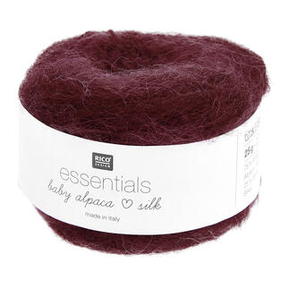 Essentials Baby Alpaca Loves Silk von Rico Design, weinrot Garn in einer 25g Einheit.