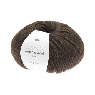 Dunkelbraune Wolle Essentials Organic Wool aran von Rico Design