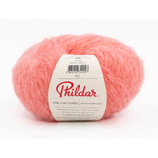 Phil Chic Lurex von Phildar in Koralle, 50g Knäuel.