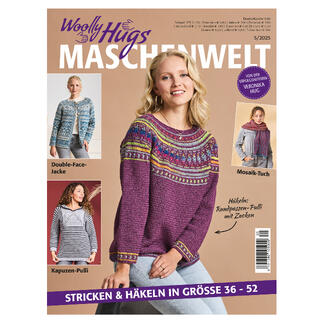 Cover des Magazins Woolly Hugs Maschenwelt mit Strickprojekten