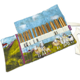 Nadeltasche mit Schafmotiv, ideal für Stricknadeln, praktischer Aufbewahrung