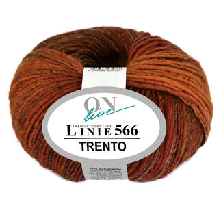 Linie 566 Trento von ONline, mit Etikett, in warmen Rottönen und orange Tönen.