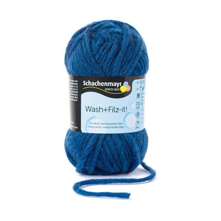 Wash+Filz-it! Wolle in Indigoblau, ideal für Filzprojekte.