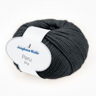 Garn Peru von Junghans-Wolle in der Farbe Dunkelgrau.