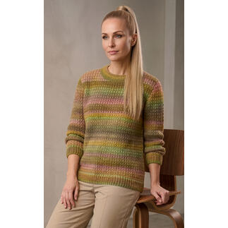 Anleitung für einen Pullover aus Scala in sanften Farben.