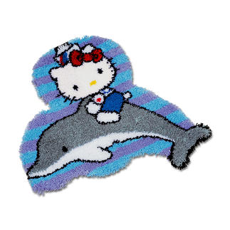Formteppich - Hello Kitty mit Delfin 