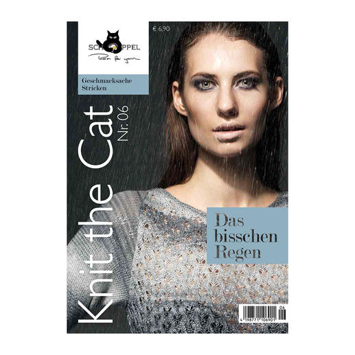 Heft Knit the Cat No. 6 mit modischem Strickdesign auf dem Cover.