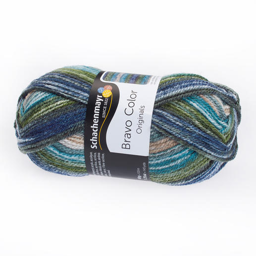 Bravo Color von Schachenmayr in der Farbe Lagune, Knäuel mit 100 g