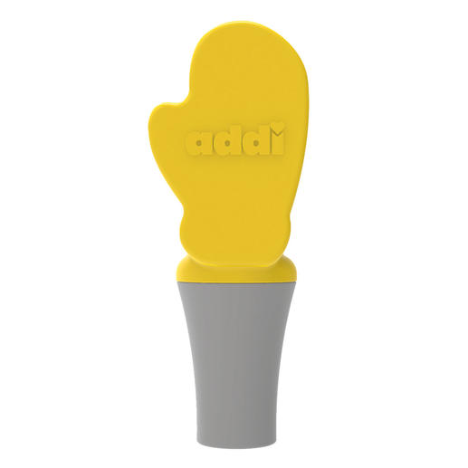 addiTop Kopf in Form eines gelben Handschuhs