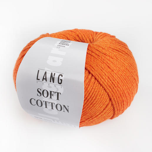 Knäuel Soft Cotton in Orange von LANG Yarns.