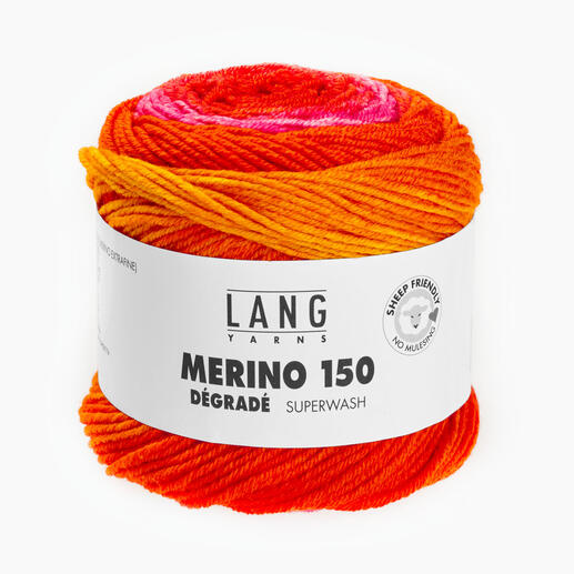 Merino 150 Dégradé von LANG Yarns in rot/grün/orange Farbverlauf