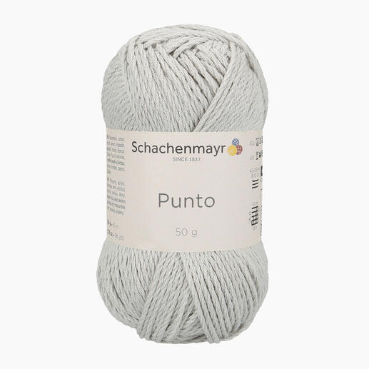 Punto Garn von Schachenmayr in Hellgrau meliert, 50 g Knäuel.