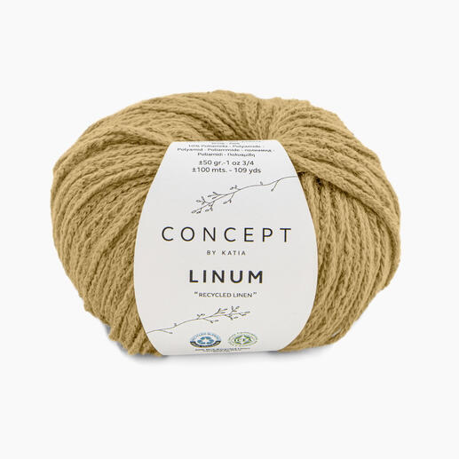 Linum von Katia, Farbe Hellbraun in einem Wollknäuel