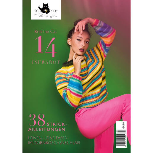 Heft 'Knit the Cat No. 14' mit Anleitung und Farbverlauf.