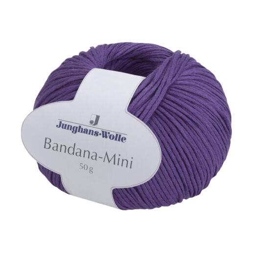 Bandana-Mini von Junghans-Wolle in violetter Farbe.