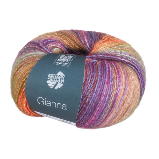 Gianna von Lana Grossa in graublau/orange/gelb/grün/rot/violett/petrol Farben