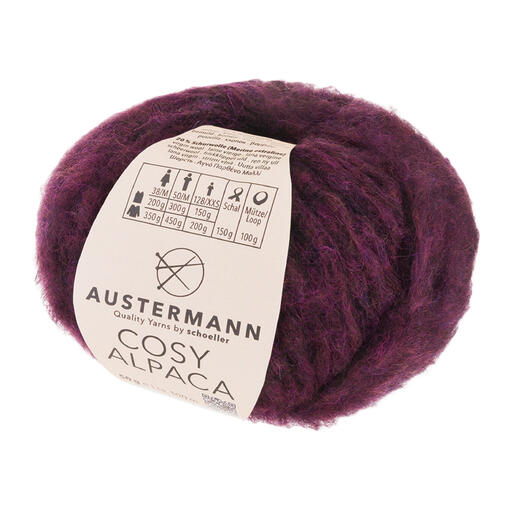 Dunkelviolette Wolle von Austermann für edle Strickwaren