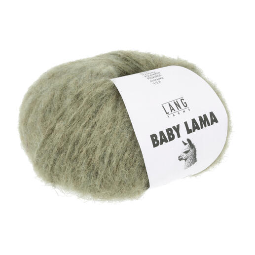 Garnknäuel Baby Lama in Olivgrün von LANG Yarns.