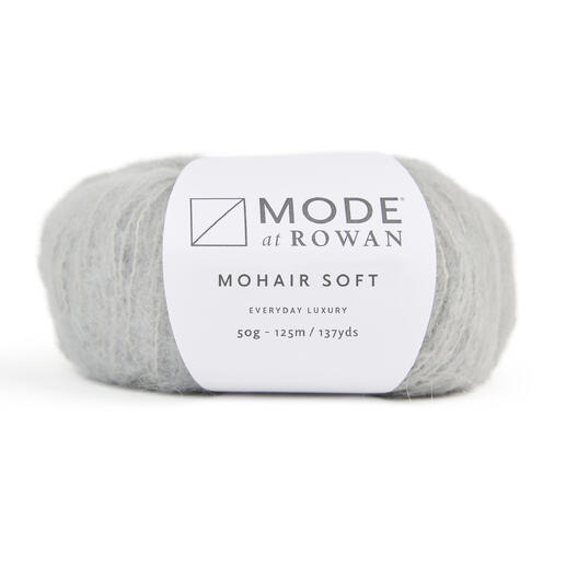 Helles graues Schafwollknäuel Rowan Mode Mohair Soft