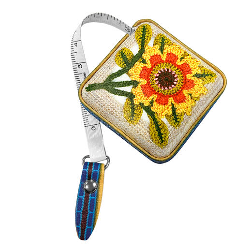 Maßband mit Blumenmotiv, praktische Aufbewahrung, 2m Länge
