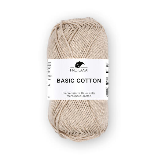Garn Pro Lana Basic Cotton in beigem Farbton