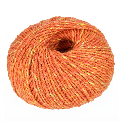ONline L.563 Orea Garn in orange mit gelben Akzenten, 50g.
