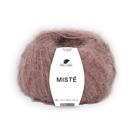 Wollgarn Misté von Pro Lana in brauner Farbe.