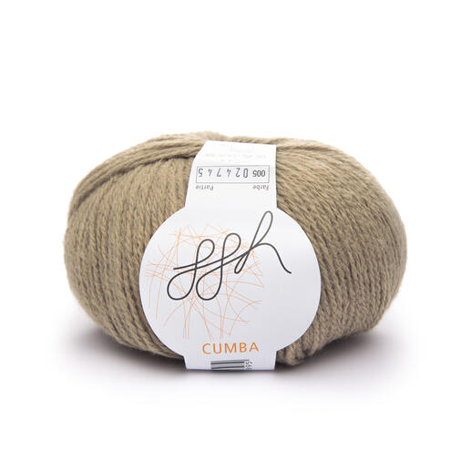 Cumba von ggh in Camel, weiche Strickwolle.