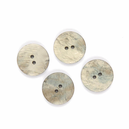 Grau-brauner Knopf mit zwei Löchern, Ø 20 mm, 1 Stück.