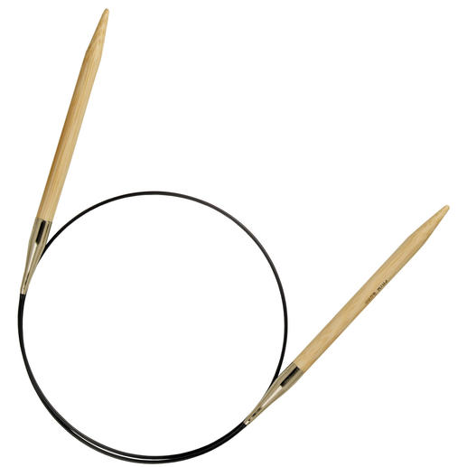 Prym Rundstricknadeln aus Bambus, 60 cm mit leichtem Bogen.