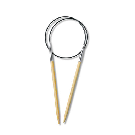 Prym Rundstricknadeln aus Bambus, 40 cm mit zwei Enden.