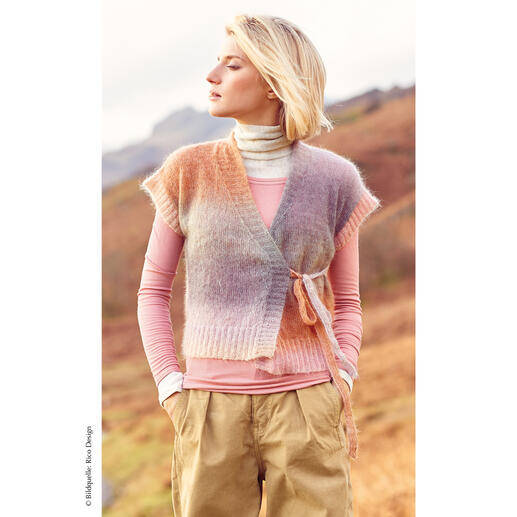 Anleitung 187/3, Wickeljacke aus Essentials Super Kid Mohair Loves Silk Print von Rico Design 