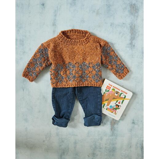 Anleitung 032/4, Baby Pullover aus Punktino von Junghans-Wolle 