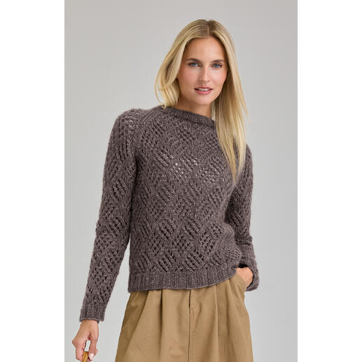 Anleitung 157/6: Raglanpullover aus Nova-Lana, braun