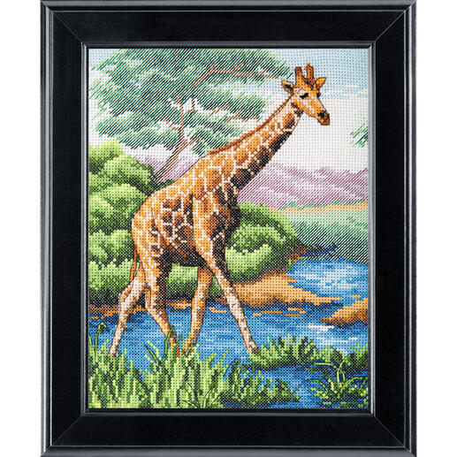 Kreuzstichbild - Giraffe 