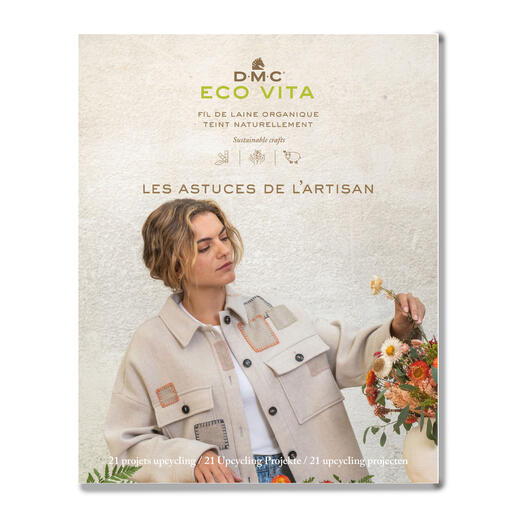 Heft über Eco Vita Weben mit einer Frau in modischer Kleidung auf dem Cover