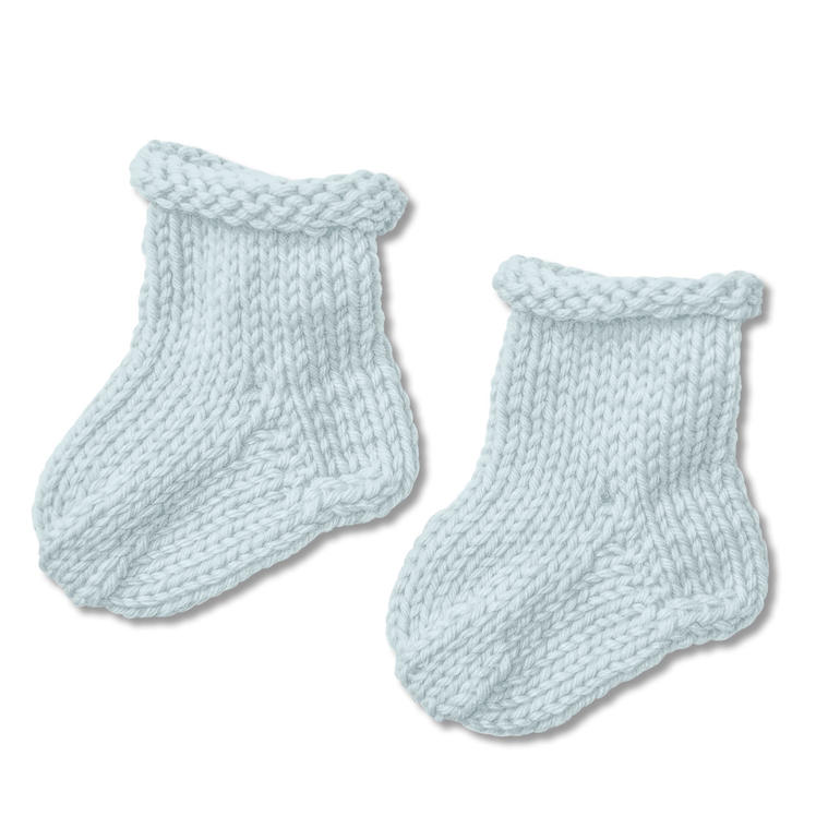 Anleitung 450/8, Babysocken, Fußlänge ca. 7,5 cm aus Baby Dream dk Uni von Rico Design 