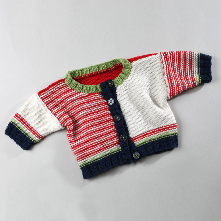 Anleitung 327/3, Babyjacke aus Merino-Cotton von Junghans-Wolle 